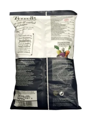 5cf3b6a8ef7121ba61b48215320e9ac3.webp Tyrrell's Sea Salt & Black Pepper Potato Chips 150g