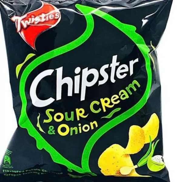 1PKT 60G TWISTIES CHIPSTER POTATO CHIPS (HOT & SPICY / SOUR CREAM / ORIGINAL / FLAMMING BBQ) HALAL