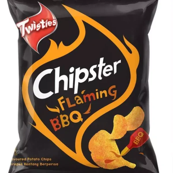 1PKT 60G TWISTIES CHIPSTER POTATO CHIPS (HOT & SPICY / SOUR CREAM / ORIGINAL / FLAMMING BBQ) HALAL