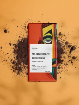 my-11134207-7ras8-m4bitfxs8jax3f.webp Lemistry 70% Dark Chocolate Bar with Caramelized Hazelnut Cocoa Nut Healthy Food Snacks