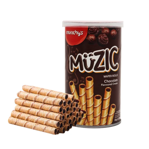 Munchy's Muzic Wafer Rolls Chocolate Flavoured Cream (85g)