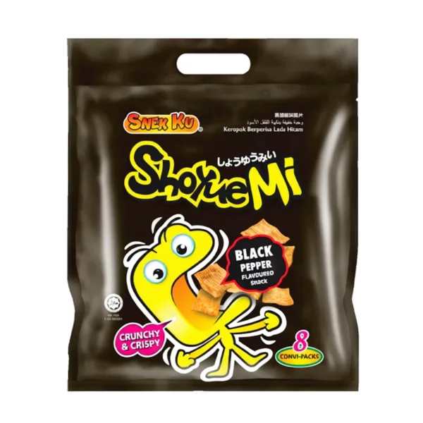 sg-11134253-822x1-mhwqviabf7r511.webp Snek Ku Shoyuemi Party Pack 14g x 8 Pcs - Spicy / Black Pepper / Original / Seaweed